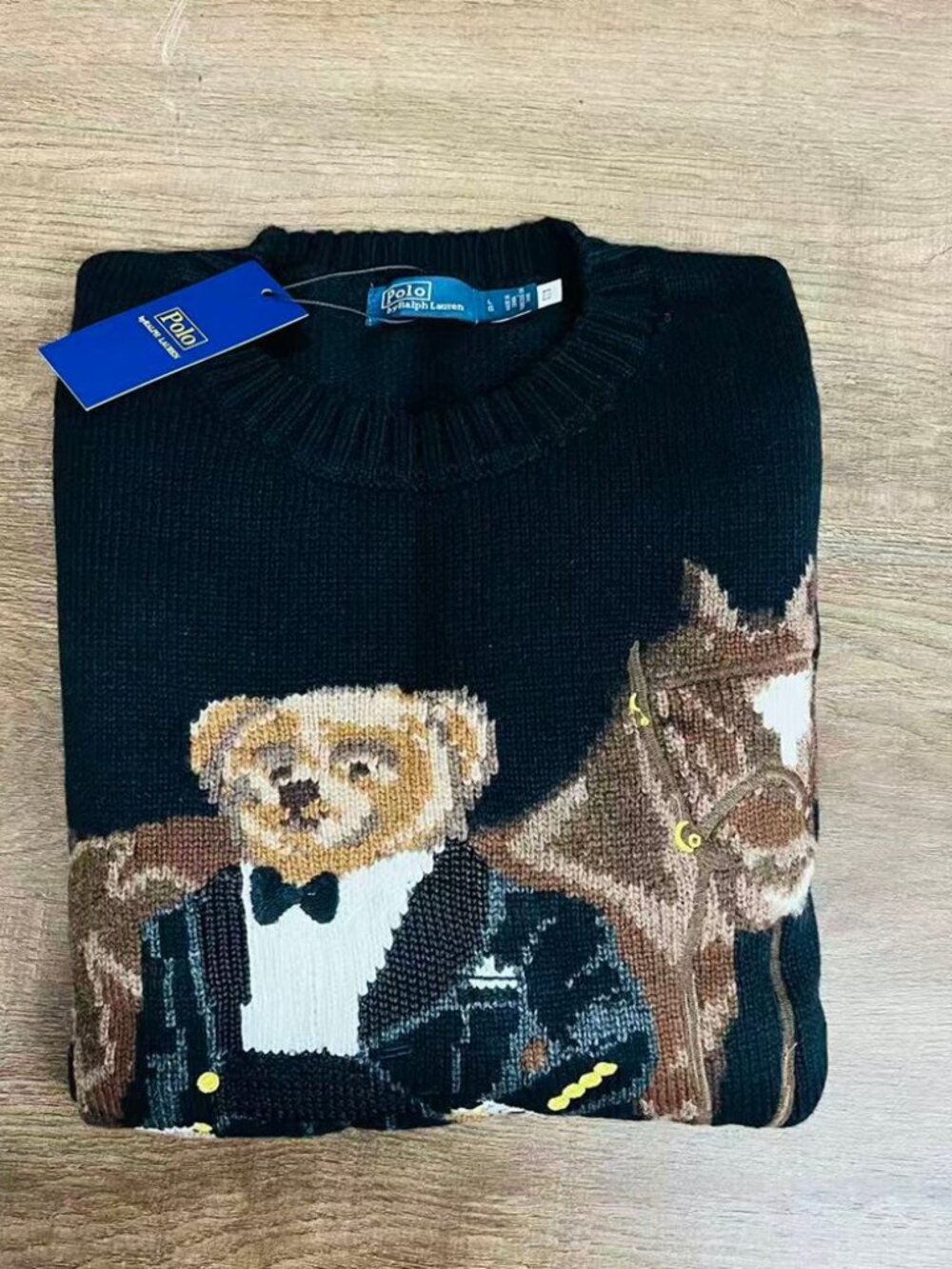 Polo Ralph Lauren Bear Horse Wool Sweater - Picture 2 of 7